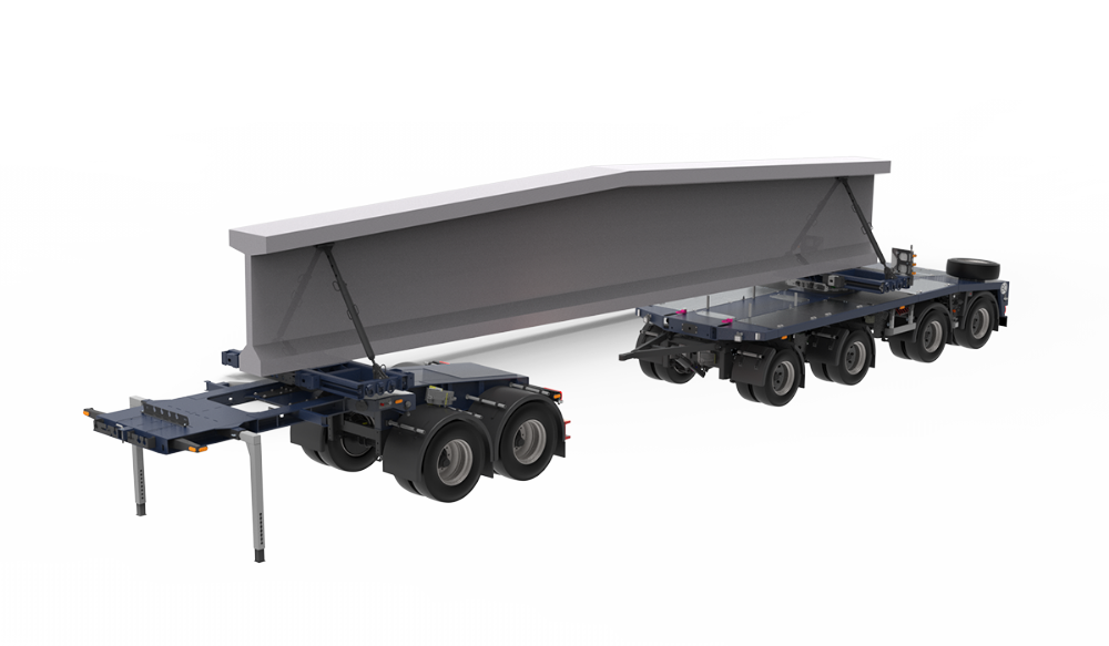 Combinacin de dolly autoseguimiento para cargas largas